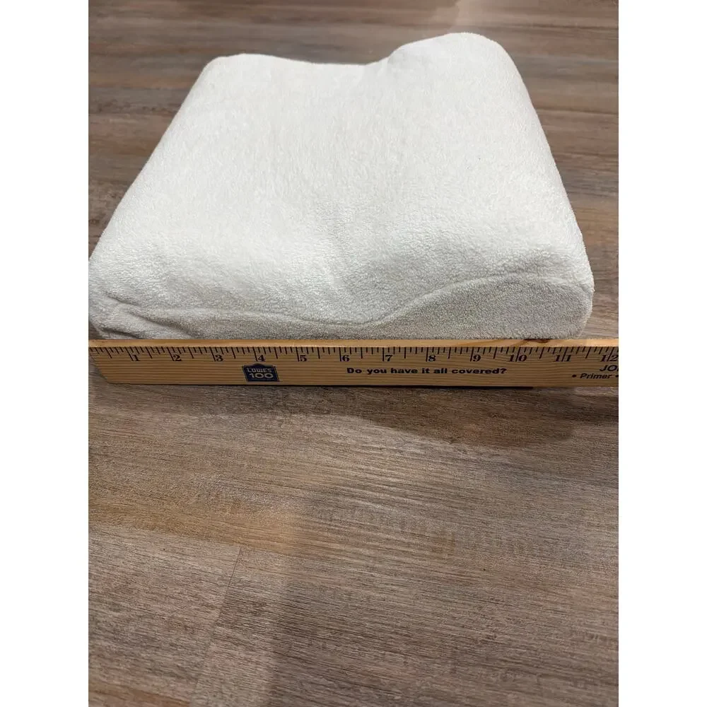 MICRODRY White Terry Cloth Cushioned Bath Pillow Spa Head & Neck Support